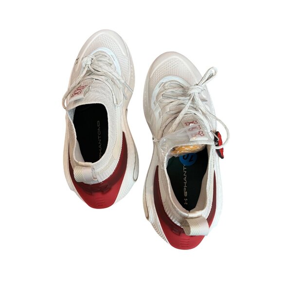 Under Armour HOVR Phantom 3 Running Shoes White/Red Size 10 With Extra Laces - Picture 5 of 10